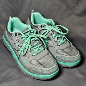 Gravity Defyer G-Defy Ion Women 10 Gray Teal VersoShock Walking Shoes TB9022FGU